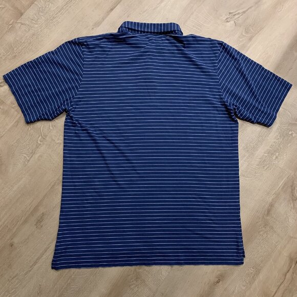 Peter Millar Polo Shirt Men's XL Blue Striped Pima Cotton Golf Hyannisport Club - Picture 6 of 8
